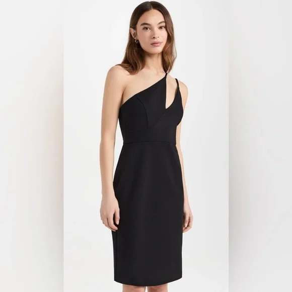 Chloe Kristyn Nicole Black One Shoulder Dress NWT Size large MSRP $328 - Picture 8 of 16
